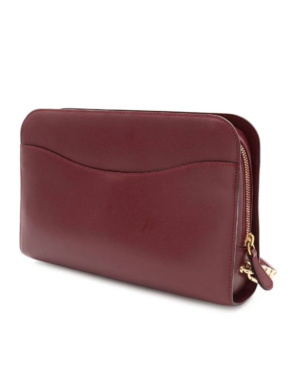Cartier Must Line Clutch Leather Bordeaux Red Gold